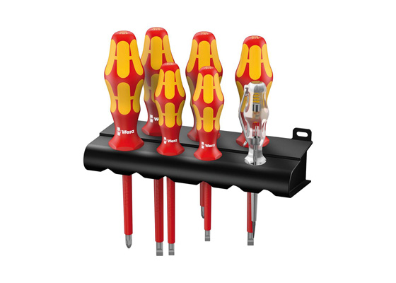 Набор диэлектрических отверток, пробник, подставка, 7 предметов