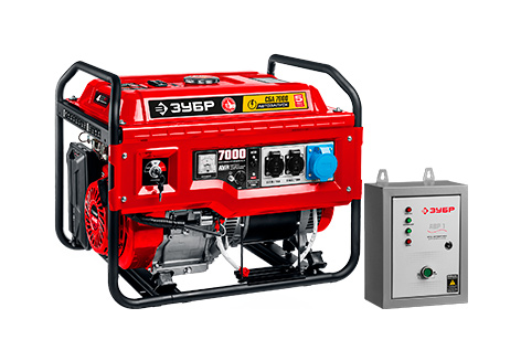 Бензиновый генератор ЗУБР СБА-7000 с АВР