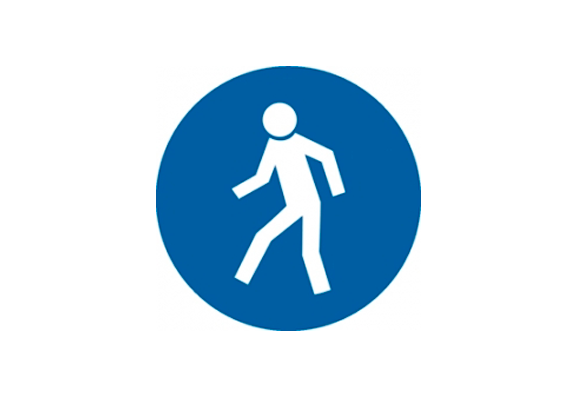 Предписывающий знак «Проход здесь» (100х100 мм)