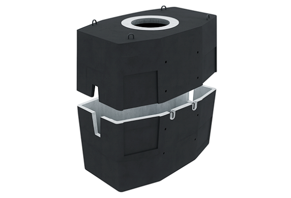 Колодец кабельной связи разветвительный 4-10 ГЕК (В25) в двухслойной битумно-латексной гидроизоляции