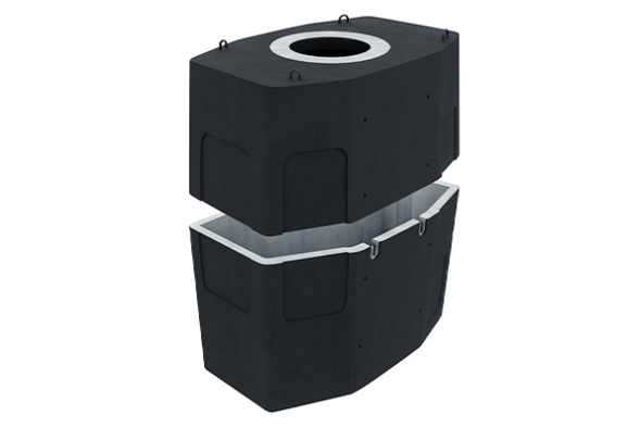 Колодец кабельной связи разветвительный 3,5-10 (80) ГЕК (В25) в двухслойной битумно-латексной гидроизоляции