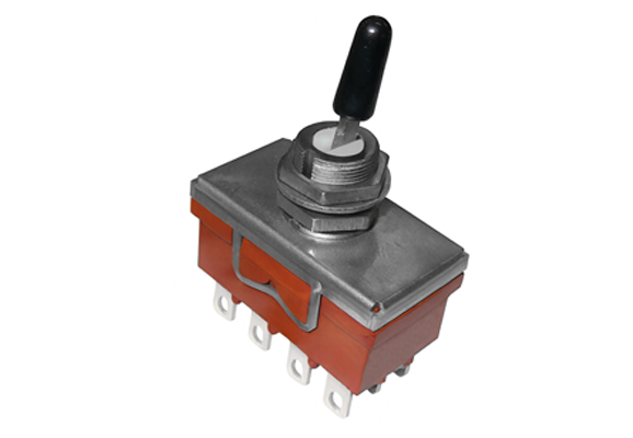 Трехполюсный тумблер клавишный на переключение ПТ509-2