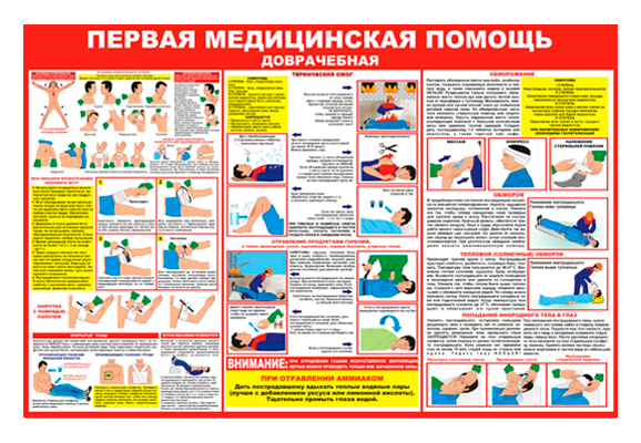 Стенд информационный «Первая медицинская помощь»