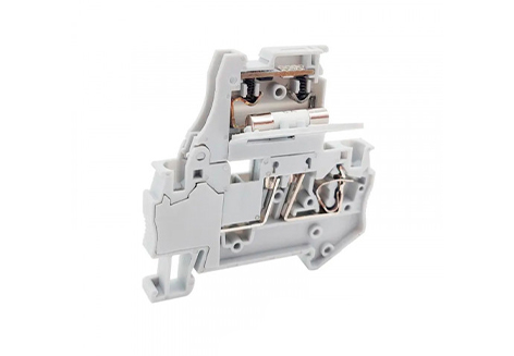 Одноуровневая проходная клемма с держателем предохранителя 5х20 JST4-HESI Grey