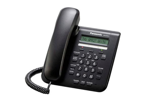 Системный IP-телефон Panasonic KX-NT511A черный