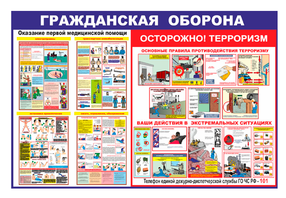 Стенд информационный «Гражданская оборона. Осторожно! Терроризм»