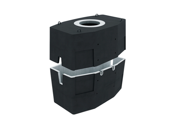 Колодец кабельной связи разветвительный 4-10 ГЕК (В20) в битумно-латексной гидроизоляции