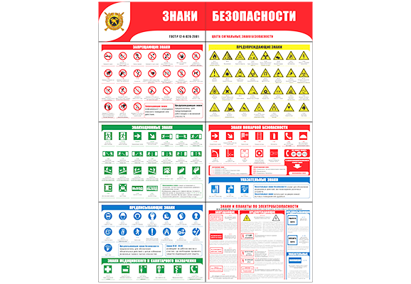 Стенд раскладной «Знаки безопасности»