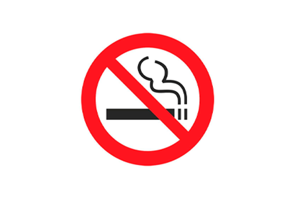 Запрещающий знак «О запрете курения» (100х100 мм)