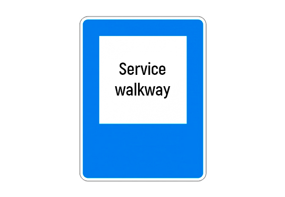 Railway sign «Service walkway»