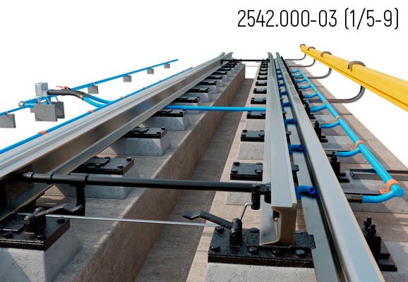 Арматура пневматической очистки (пневмообдувки) стрелочных переводов 2542.000-03 (1/5-9)