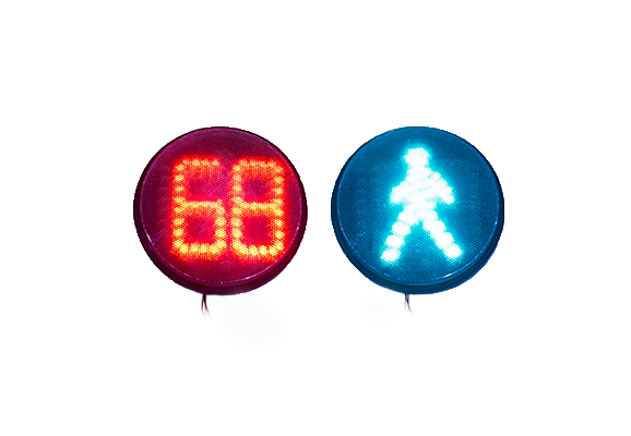 Lichtblock 300 mm für die Fußgängerampel mit Countdown-Tafel rot