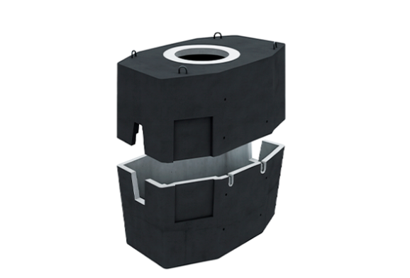 Колодец кабельной связи разветвительный 3,5 М-10 (80) ГЕК (В20) в битумно-латексной гидроизоляции