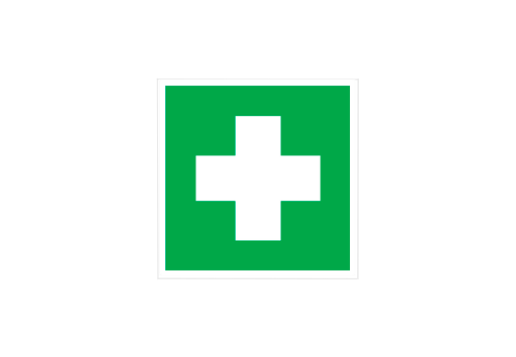 Знак медицинского и санитарного назначения «Аптечка первой медицинской помощи» (250х250 мм)