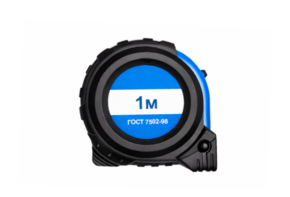 Рулетка измерительная 1 м из нержавеющей стали с кольцом Р1Н2К