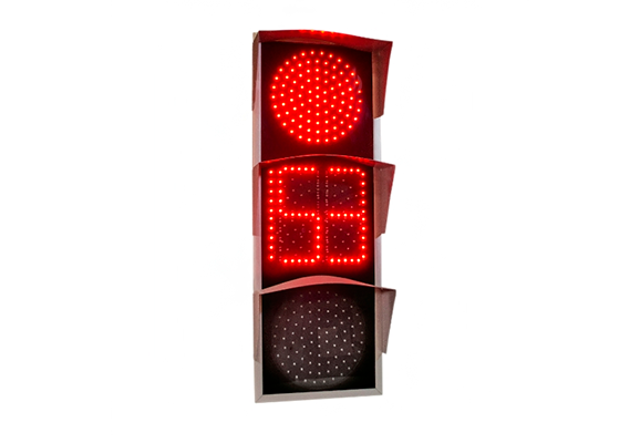 Verkehrslichtsignal Т.1.1 mit Zeit-Countdown-Tafel (Massivgehäuse)