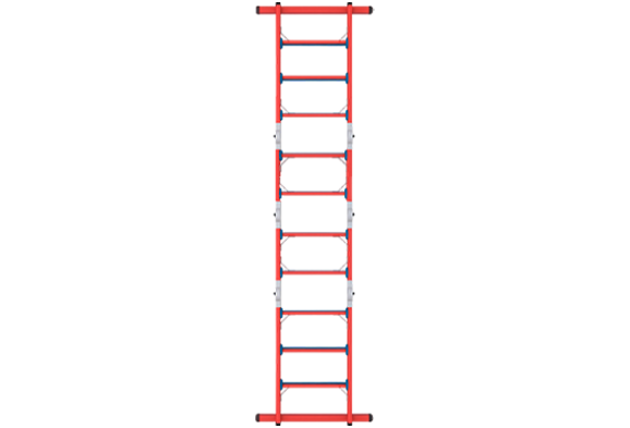 Лестница стеклопластиковая приставная трансформер исполнение «ЕВРО» ЛСПТД-1,0П