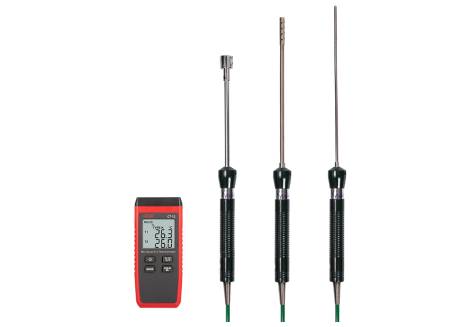 Контактный термометр RGK CT-12 с зондом температуры воздуха TR-10A, поверхностным зондом TR-10S и погружным зондом TR-10W