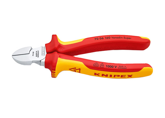 Бокорезы VDE, 160 мм, хром, 2-компонентные диэлектрические ручки