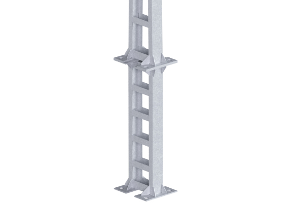 Стойка металлическая из гнутых швеллеров МГК1-14-120