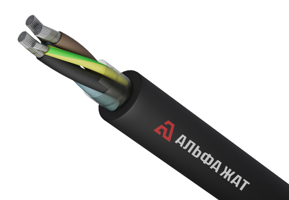 Гибкий силовой кабель алюминиевый АсКГН 2х35