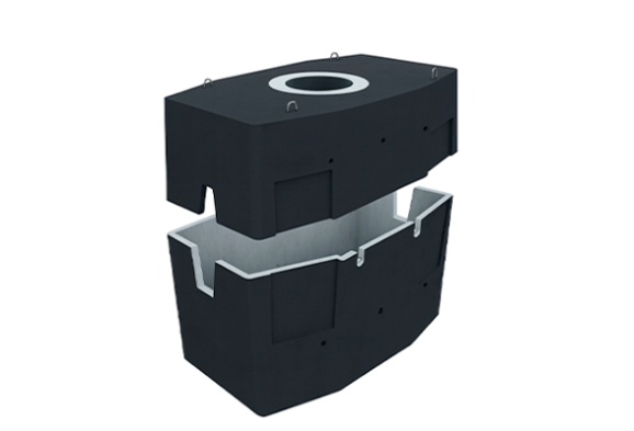 Колодец кабельной связи разветвительный 5-10 ГЕК (В20) в двухслойной битумно-латексной гидроизоляции