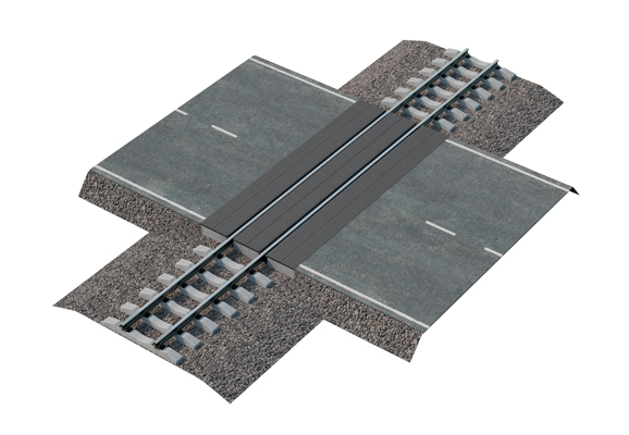 Резиножелезобетонный настил для узкой колеи 750 мм