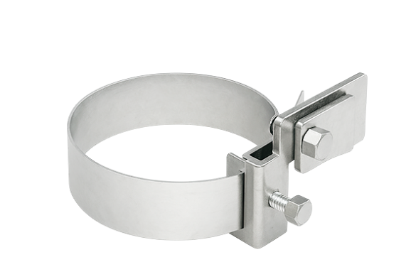 Хомут на металлическую трубу 80-160 мм
