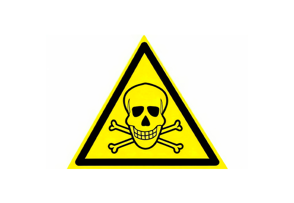 Предупреждающий знак безопасности «Опасно. Ядовитые вещества» (100х100 мм)