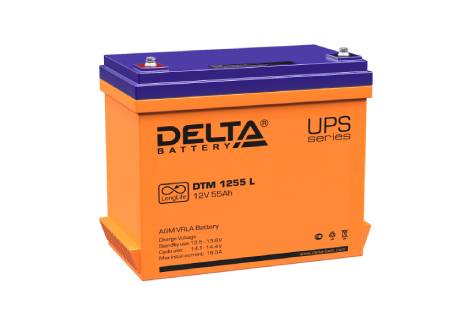 Свинцово-кислотный аккумулятор Delta DTM 1255 L
