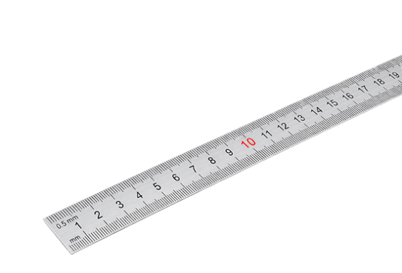 Линейка измерительная металлическая бытовая 300 мм