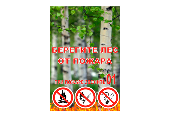 Стенд информационный «Берегите лес от пожара»