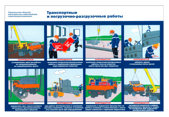 Стенд информационный «Транспортные и погрузочно-разгрузочных работ»