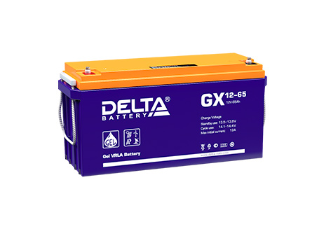 Свинцово-кислотный аккумулятор Delta GX 12-65