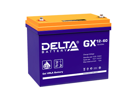 Свинцово-кислотный аккумулятор Delta GX 12-60