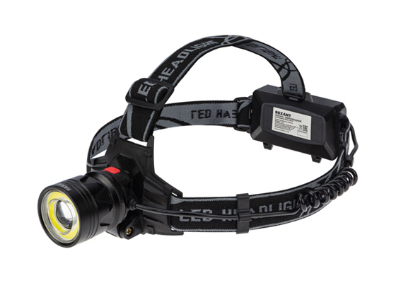 Фонарь налобный REXANT NEW AGE, четырехрежимный, поворотный, с регулируемым фокусом