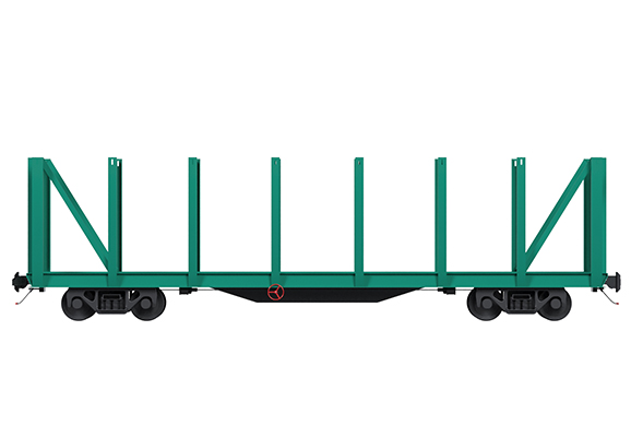 Вагон-платформа для перевозки контейнеров, леса и труб 13-1289