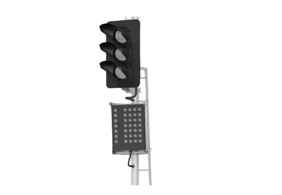 LED-Dreibegriffvorsignal 17763-00-00 TU32 ZSCH 2141-2009 mit einem Fahrtrichtungsanzeiger