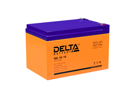 Свинцово-кислотный аккумулятор Delta GEL 12-15