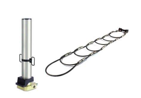 Тросовая система для постановки опрокинувшихся вагонов