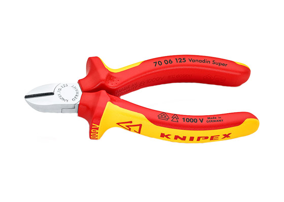 Бокорезы VDE, 125 мм, хром, 2-компонентные диэлектрические ручки