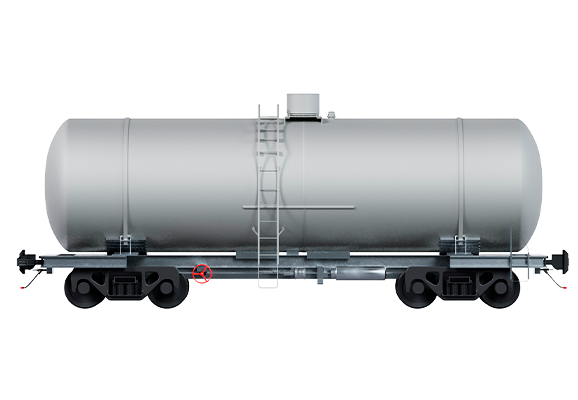 Вагон-цистерна для перевозки азотной концентрированной кислоты с осевой нагрузкой 25 тс 15-1232-06