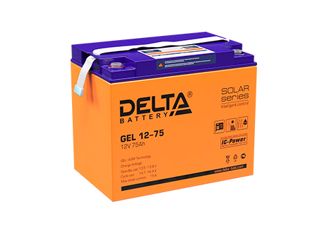 Свинцово-кислотный аккумулятор Delta GEL 12-75