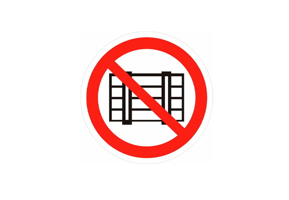 Запрещающий знак «Запрещается загромождать проходы и (или) складировать» (100х100 мм)