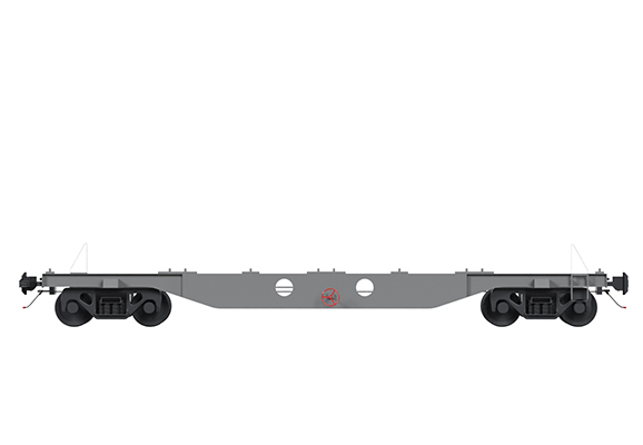 Вагон-платформа 40-футовая для перевозки крупнотоннажных контейнеров 13-1258-04