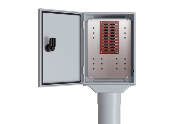 Диэлектрическая стойка коммутационной перегонной связи упрощенная ДСКПСУ ТС 04-02-01 с одним плинтом