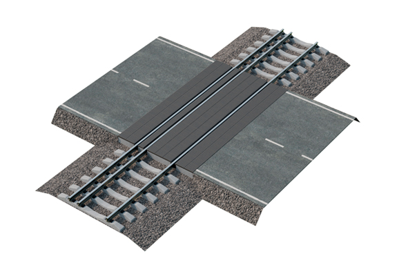 Резиножелезобетонный настил для совмещенной колеи 1520/1067 мм