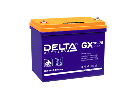 Свинцово-кислотный аккумулятор Delta GX 12-75