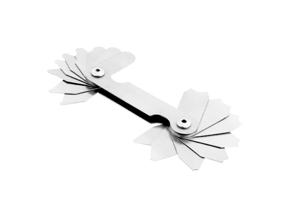 Набор радиусных шаблонов №1 (9 выпуклых, 9 вогнутых)