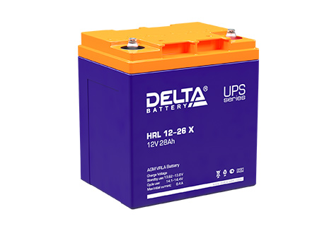 Свинцово-кислотный аккумулятор Delta HRL 12-26 X